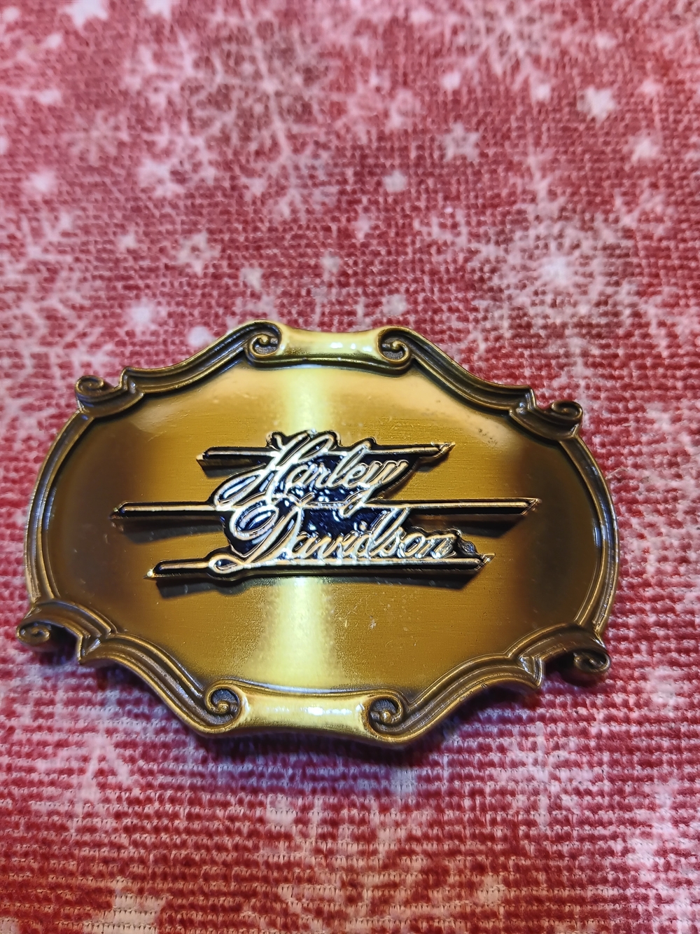 Vintage ! 1978 Harley-Davidson Gold Decorative Belt Buckle